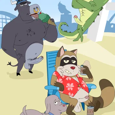 bull (robot dreams), dog (robot dreams), rascal (robot dreams) (robot dreams) created by enookie