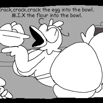 cheap cheap the cooking chicken, parappa (parappa the rapper, sony corporation) created by superiorfox