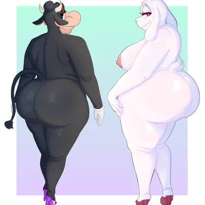 clarabelle cow, toriel (disney, undertale (series)) created by boolishclara