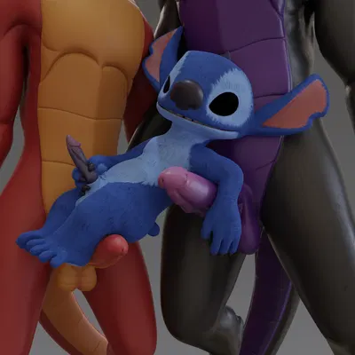 dark dragon (american dragon), jake long, stitch (lilo and stitch) (american dragon: jake long, disney) created by no-name-no-problem