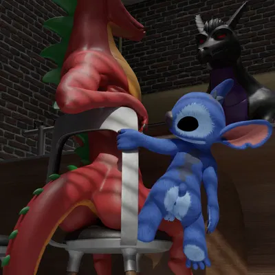 dark dragon (american dragon), jake long, stitch (lilo and stitch) (american dragon: jake long, disney) created by no-name-no-problem