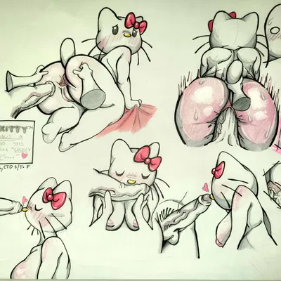 dear daniel, hello kitty (character) (hello kitty (series), sanrio) created by splooshiidood