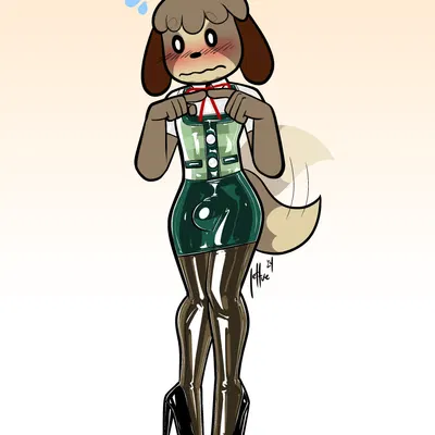 digby (animal crossing) (animal crossing, nintendo) created by lettuce (artist)