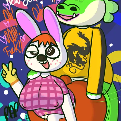 drago (animal crossing), gabi (animal crossing) (animal crossing, nintendo) created by klutzatdusk