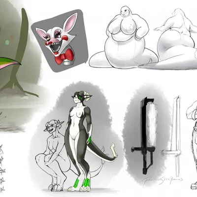 ducky (the land before time), mangle (fnaf) (don bluth, five nights at freddy's) created by neosavias