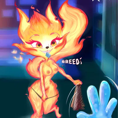 ember lumen, wade ripple (disney, elemental (pixar)) created by bronybran