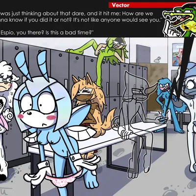 espio the chameleon, gala the hound, jewel the beetle (idw publishing, sega) created by himitsu