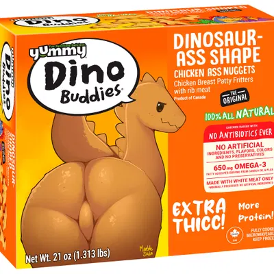 extra thicc (meme), yummy dino buddies created by marblesoda