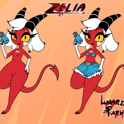 fan character, zelia (lunaris parukia) (hellaverse, helluva boss) created by lunaris parukia