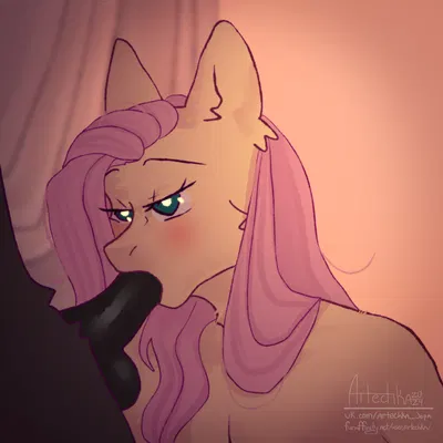 fluttershy (mlp), king sombra (mlp) (friendship is magic, hasbro) created by artechka