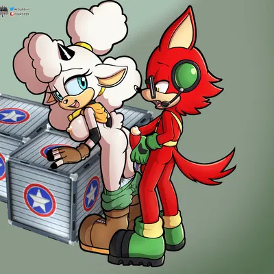 gadget the wolf, lanolin the sheep (sonic) (idw publishing, sega) created by fourssss