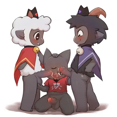 goat (cult of the lamb), lamb (cult of the lamb), narinder (cult of the lamb, massive monster (studio)) created by navi (artist)