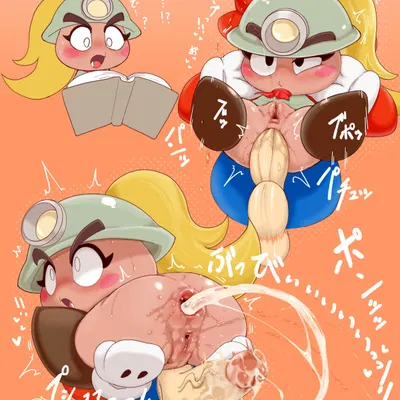 goombella, mario (mario bros, nintendo) created by sake kemosalmon