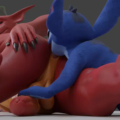 jake long, stitch (lilo and stitch) (american dragon: jake long, disney) created by no-name-no-problem