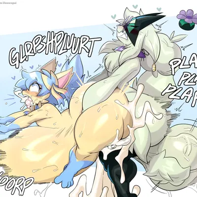 jinu (character), shooty (shootysylveon) (nintendo, patreon) created by jinu