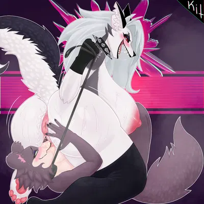 juno (beastars), loona (helluva boss) (beastars, hellaverse) created by xikitsune