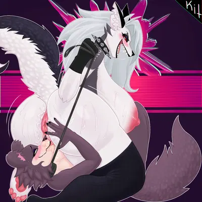 juno (beastars), loona (helluva boss) (beastars, hellaverse) created by xikitsune