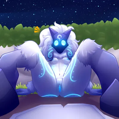 kindred (lol), lamb (lol) (league of legends, riot games) created by naufragowo