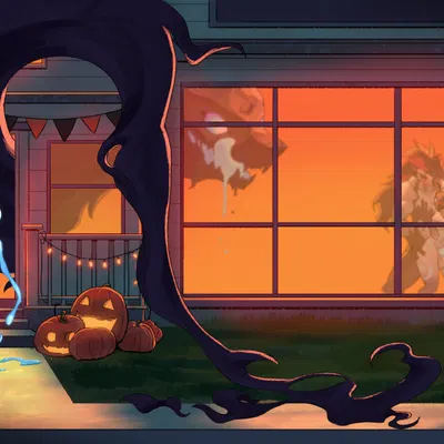 kindred (lol), lamb (lol), wolf (lol) (halloween, league of legends) created by tenebscuro