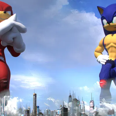 knuckles the echidna, sonic the hedgehog (sega, sonic the hedgehog (series)) created by lorenzo the guy