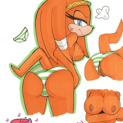 knuckles the echidna, tikal the echidna (sega, sonic adventure) created by senshion