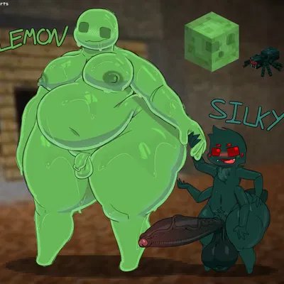 lemon (pastelitikiwi), silky (axoarts) (microsoft, minecraft) created by axoarts