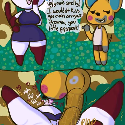 limberg (animal crossing), olivia (animal crossing) (animal crossing, instant loss 2koma) created by klutzatdusk
