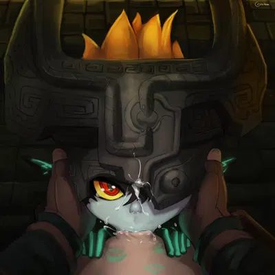 link, midna (nintendo, the legend of zelda) created by cranihum