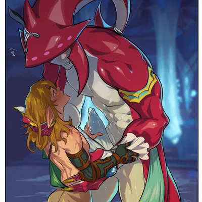 link, prince sidon (nintendo, tears of the kingdom) created by kukumomo