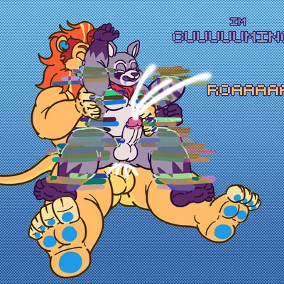 lloydford l. lion, rambley raccoon (indigo park) created by red panda mirr