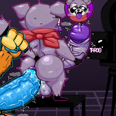 lloydford l. lion, rambley raccoon (indigo park) created by velvetdraw