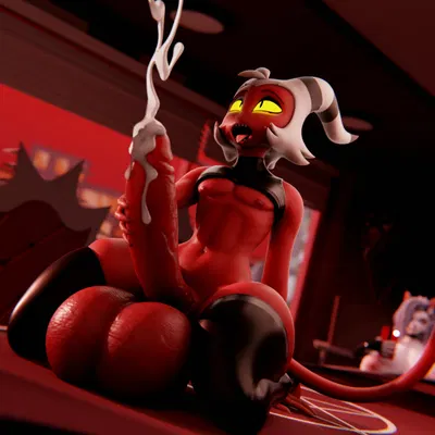 loona (helluva boss), moxxie (helluva boss) (hellaverse, helluva boss) created by feversfm