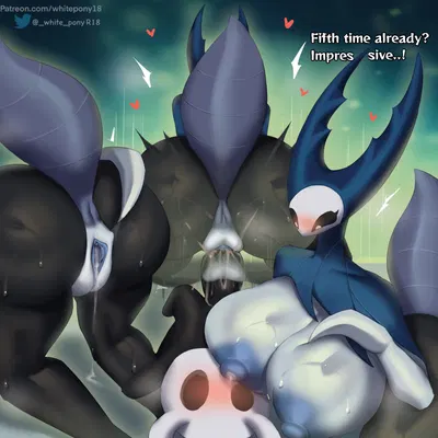 mantis lord (hollow knight), the knight (hollow knight) (hollow knight (franchise), patreon) created by 18 (artist)