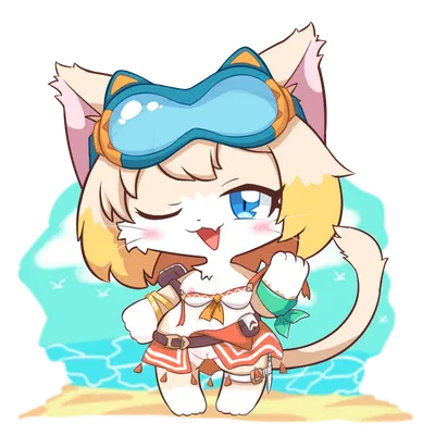 mia (world flipper) (cat busters, cygames) created by colanukl