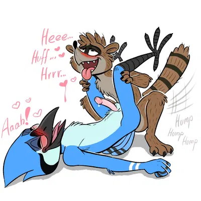 mordecai (regular show), rigby (regular show) (cartoon network, regular show) created by nikraccoom