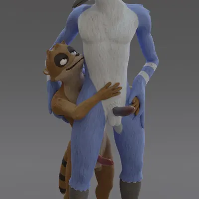 mordecai (regular show), rigby (regular show) (cartoon network, regular show) created by no-name-no-problem