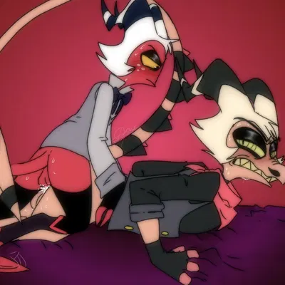 moxxie (helluva boss), striker (helluva boss) (hellaverse, helluva boss) created by kkcq20yk0db5mak