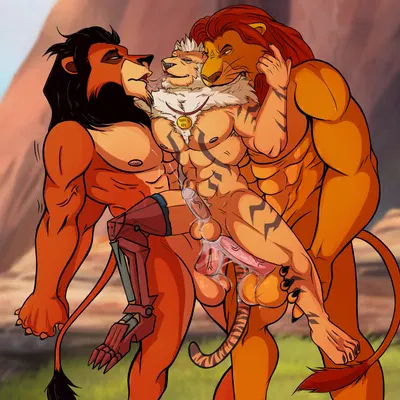 mufasa, scar (the lion king) (disney, the lion king) created by algaroo