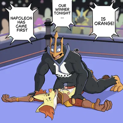 napoleon triomphe, orange (delphox) (nintendo, pokemon) created by hunter-husky