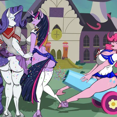 pinkie pie (mlp), rarity (mlp), twilight sparkle (mlp) (friendship is magic, hasbro) created by sailoranna