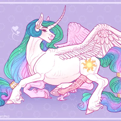 prince solaris, princess celestia (mlp) (friendship is magic, hasbro) created by snowberry