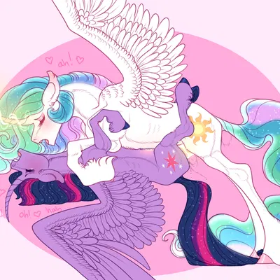 princess celestia (mlp), twilight sparkle (mlp) (friendship is magic, hasbro) created by snowberry