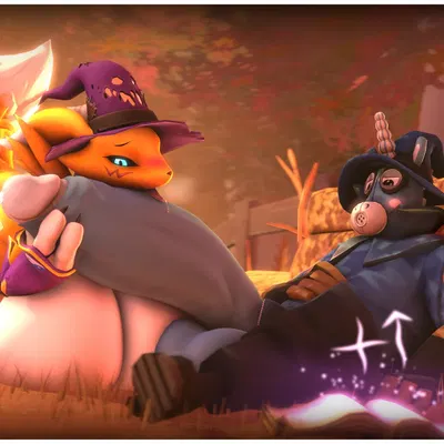 pyro (team fortress 2), warfare renamon (bandai namco, digimon) created by not person420