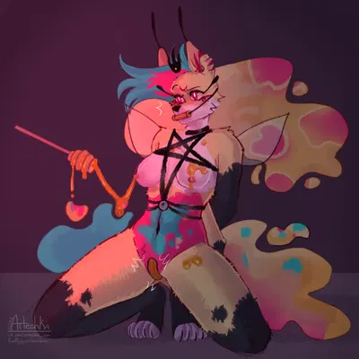 queen bee-lzebub (helluva boss) (hellaverse, helluva boss) created by artechka