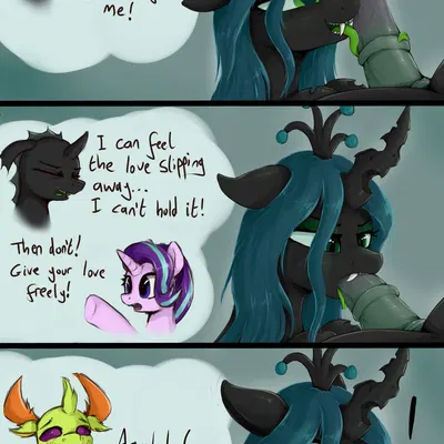 queen chrysalis (mlp), starlight glimmer (mlp), thorax (mlp) (friendship is magic, hasbro) created by dosh