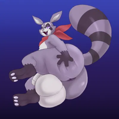 rambley raccoon (indigo park) created by fawxythings