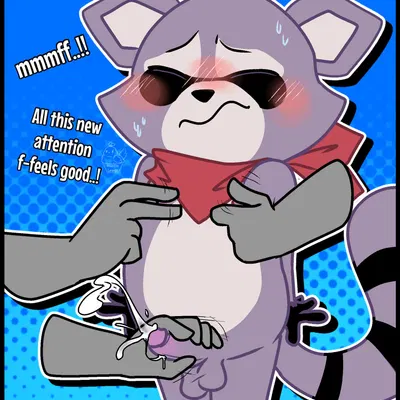 rambley raccoon (indigo park) created by muffinlewds