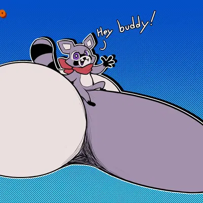 rambley raccoon (indigo park) created by unowo