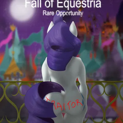 rarity (mlp) (fall of equestria, friendship is magic) created by miniferu