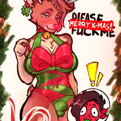 ren (remanedur), ruby (remanedur), rudolph the red-nosed reindeer (christmas) created by megaomega